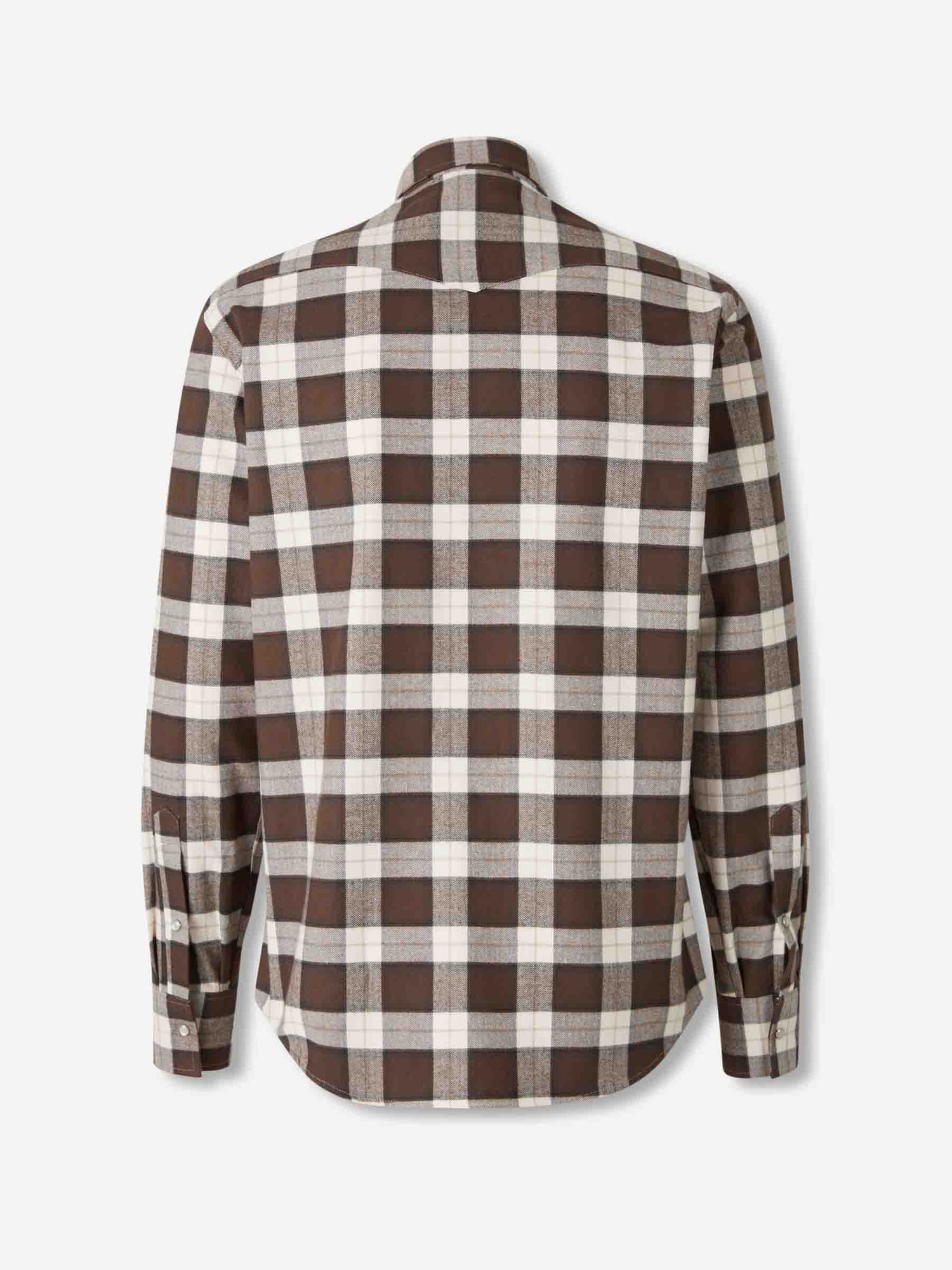 Outlet online Santa Eulalia Hombre Camisa Cuadros Algodón color Marrón sku 531-006535 01 - Foto 2