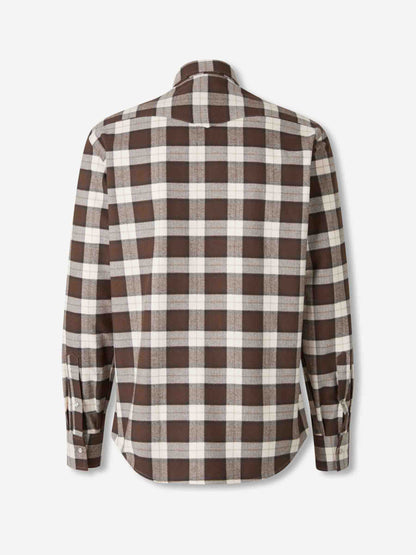 Outlet online Santa Eulalia Hombre Camisa Cuadros Algodón color Marrón sku 531-006535 01 - Foto 2
