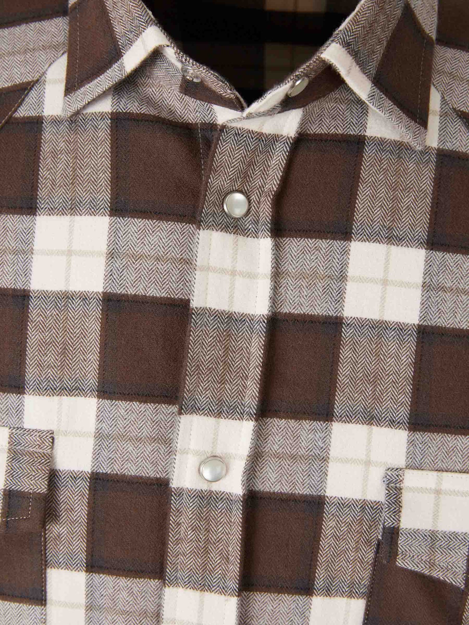 Outlet online Santa Eulalia Hombre Camisa Cuadros Algodón color Marrón sku 531-006535 01 - Foto 3