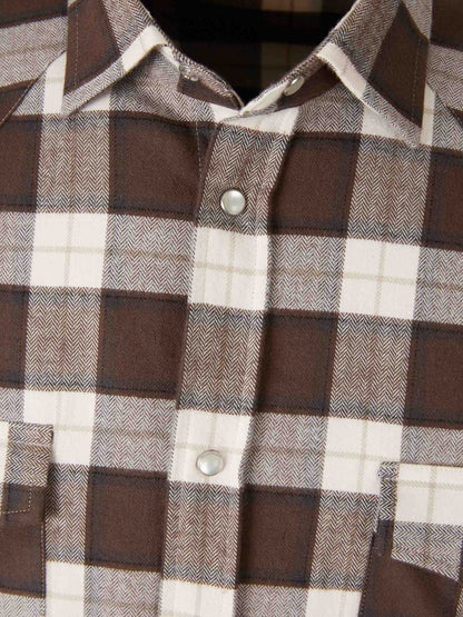 Outlet online Santa Eulalia Hombre Camisa Cuadros Algodón color Marrón sku 531-006535 01 - Foto 3