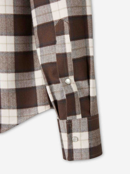 Outlet online Santa Eulalia Hombre Camisa Cuadros Algodón color Marrón sku 531-006535 01 - Foto 4