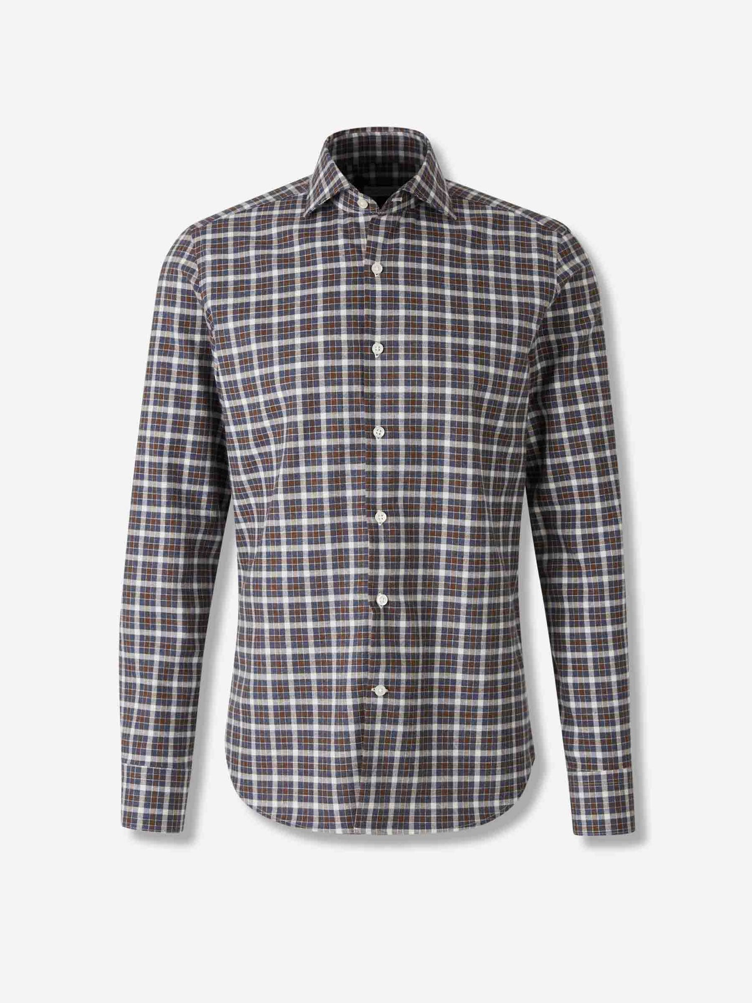 Outlet online Santa Eulalia Hombre Camisa Motivo Cuadros color Marrón sku 531-006543 01 - Foto 1