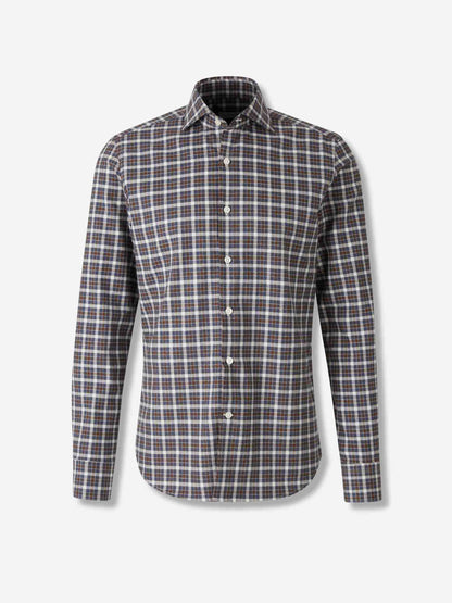 Outlet online Santa Eulalia Hombre Camisa Motivo Cuadros color Marrón sku 531-006543 01 - Foto 1