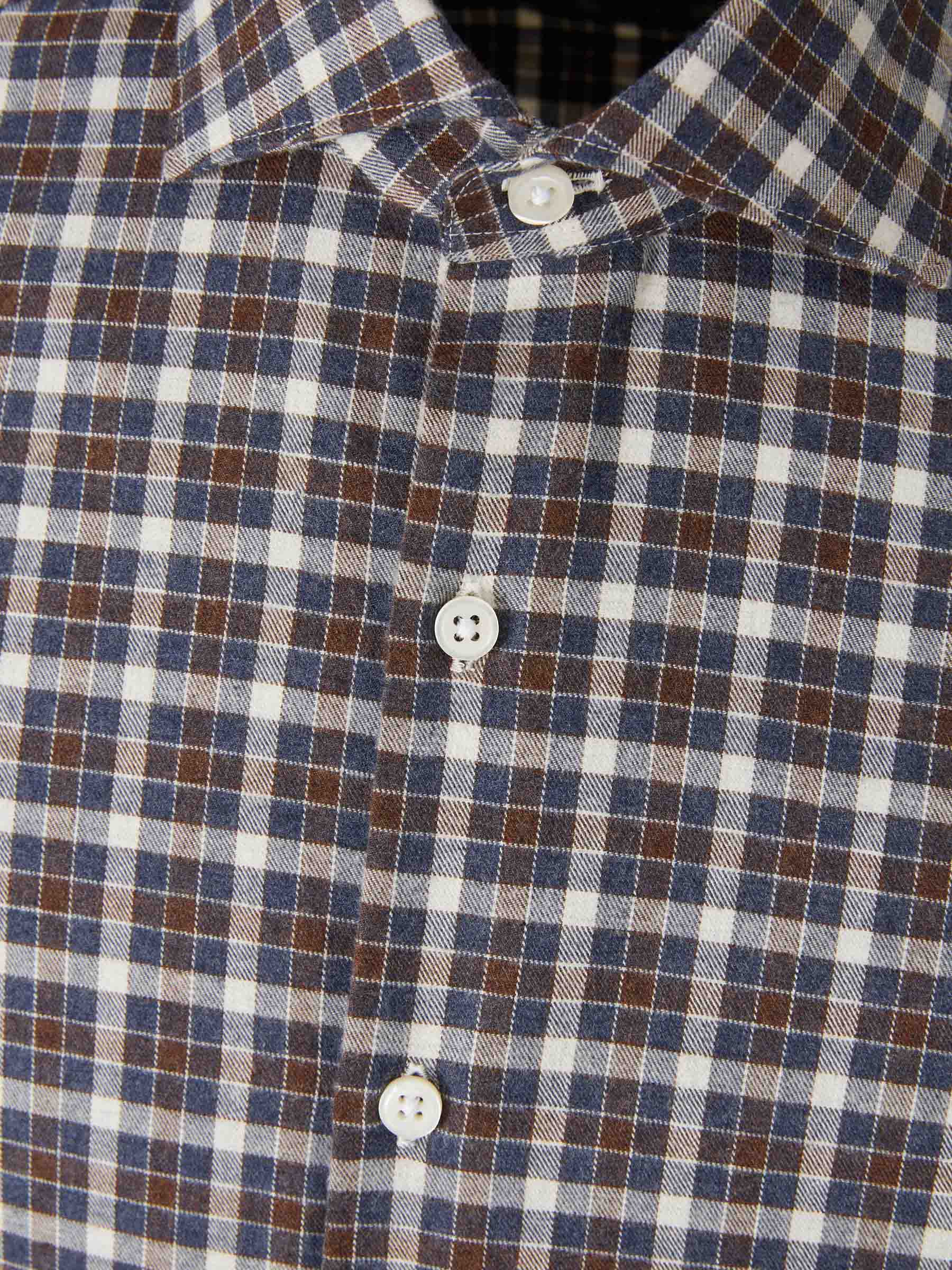 Outlet online Santa Eulalia Hombre Camisa Motivo Cuadros color Marrón sku 531-006543 01 - Foto 3
