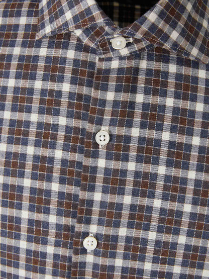 Outlet online Santa Eulalia Hombre Camisa Motivo Cuadros color Marrón sku 531-006543 01 - Foto 3