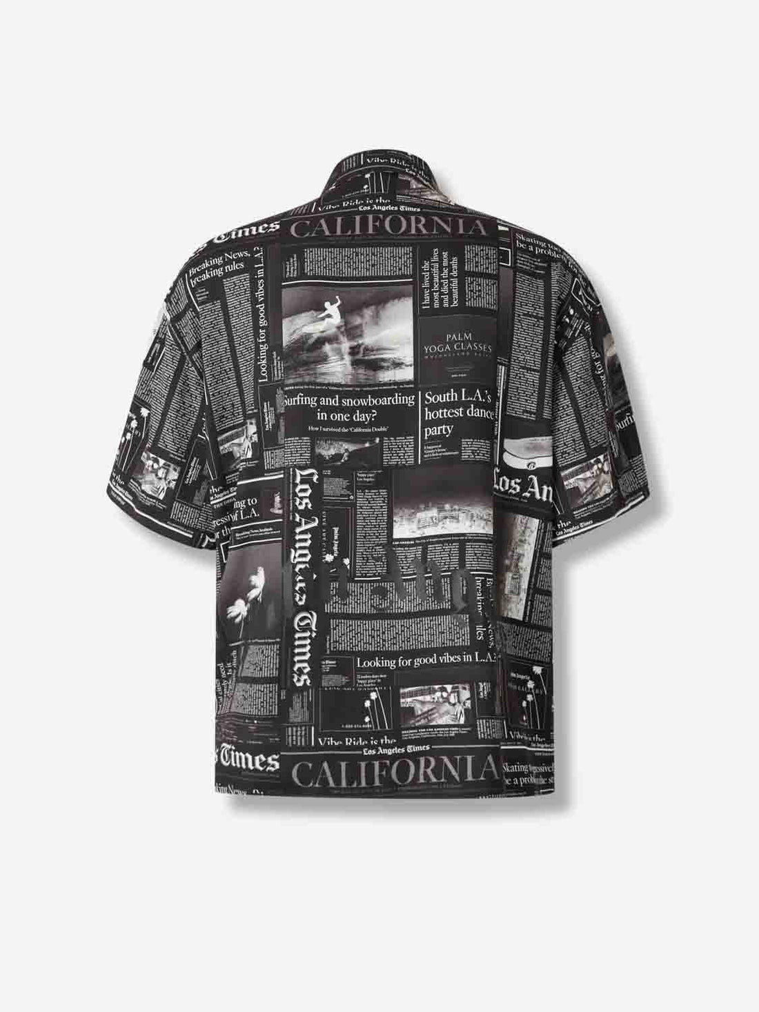 Outlet online Palm Angels Hombre Camiseta con motivo de periódico color Negro sku 531-006547 01 - Foto 2