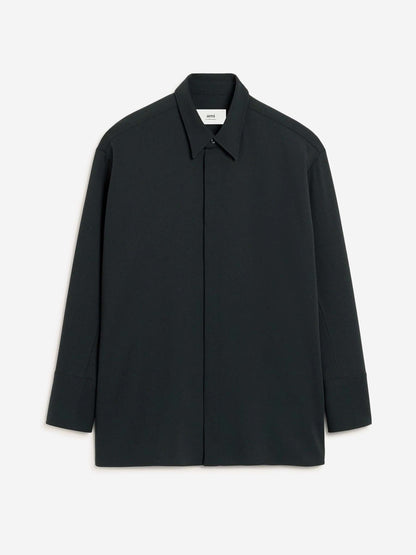 Outlet online Ami Paris Hombre Camisa de vestir Lana color Negro sku 531-006549 01 - Foto 1