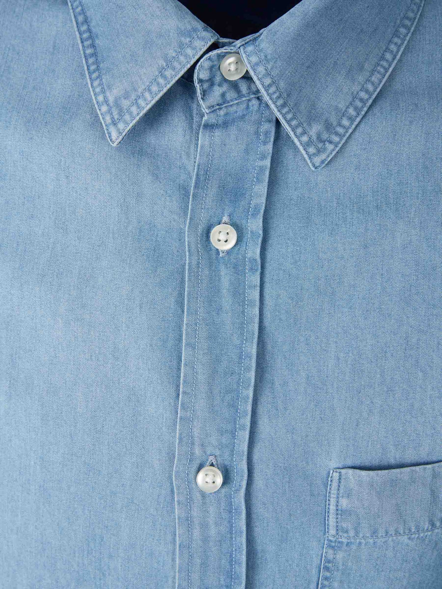 Outlet online Officine Générale Hombre Camisa Denim color Azul Denim sku 531-006557 01 - Foto 3