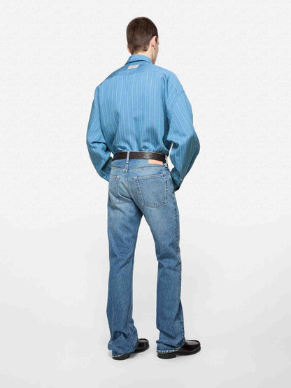 Outlet online Acne Studios Hombre Camisa Motivo Rayas color Azul sku 531-006561 01 - Foto 3