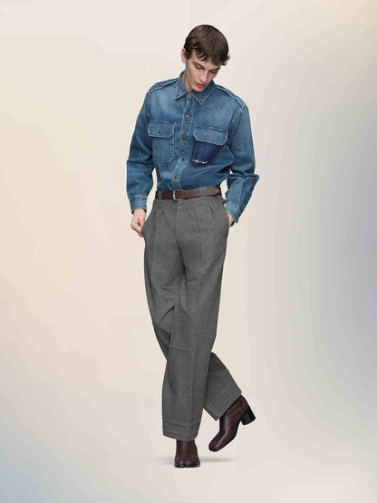 Outlet online Maison Margiela Hombre Camisa Denim Vintage color Azul Denim sku 531-006564 01 - Foto 2