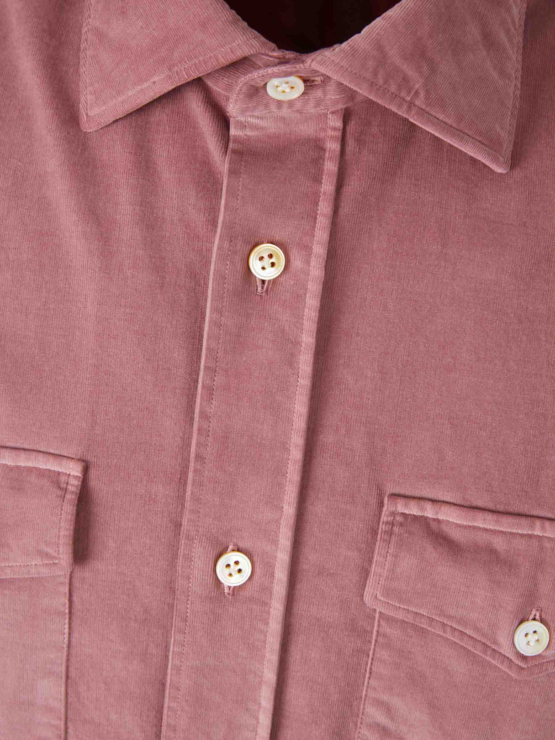 Outlet online Vincenzo di Ruggiero Hombre Camisa Micro Pana color Rosa Envejecido sku 531-006571 02 - Foto 3
