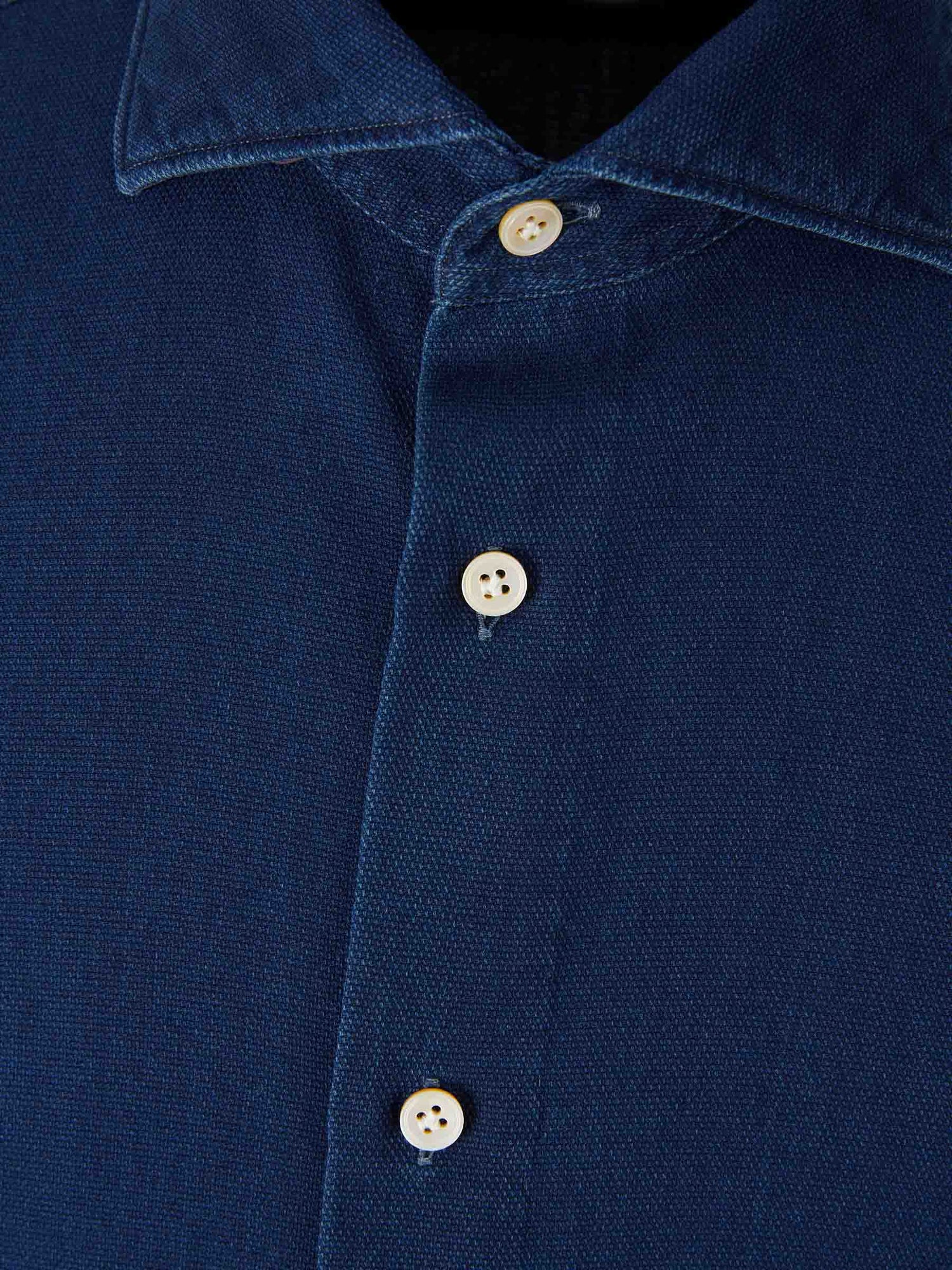 Outlet online Vincenzo di Ruggiero Hombre Camisa Vestir color Azul Noche sku 531-006573 01 - Foto 3