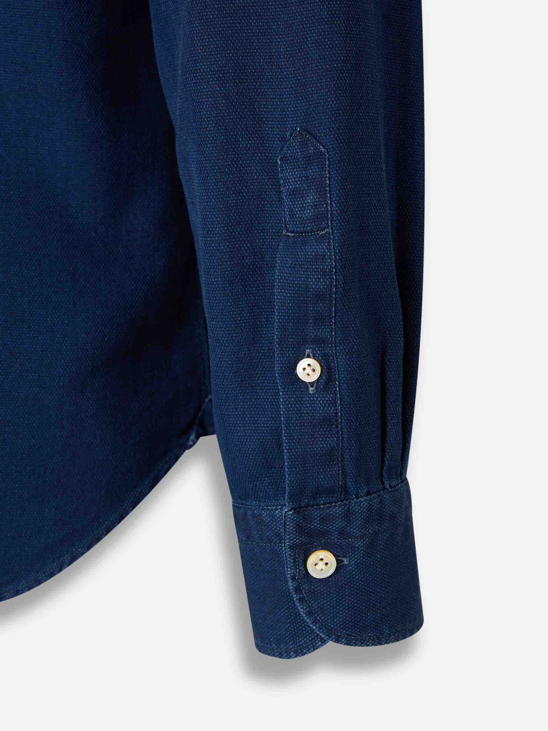 Outlet online Vincenzo di Ruggiero Hombre Camisa Vestir color Azul Noche sku 531-006573 01 - Foto 4