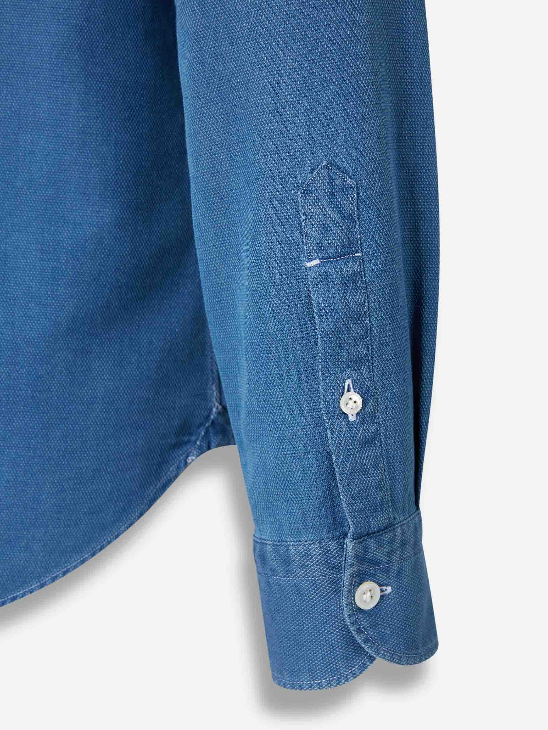 Outlet online Vincenzo di Ruggiero Hombre Camisa Vestir color Azul Marino sku 531-006573 02 - Foto 4