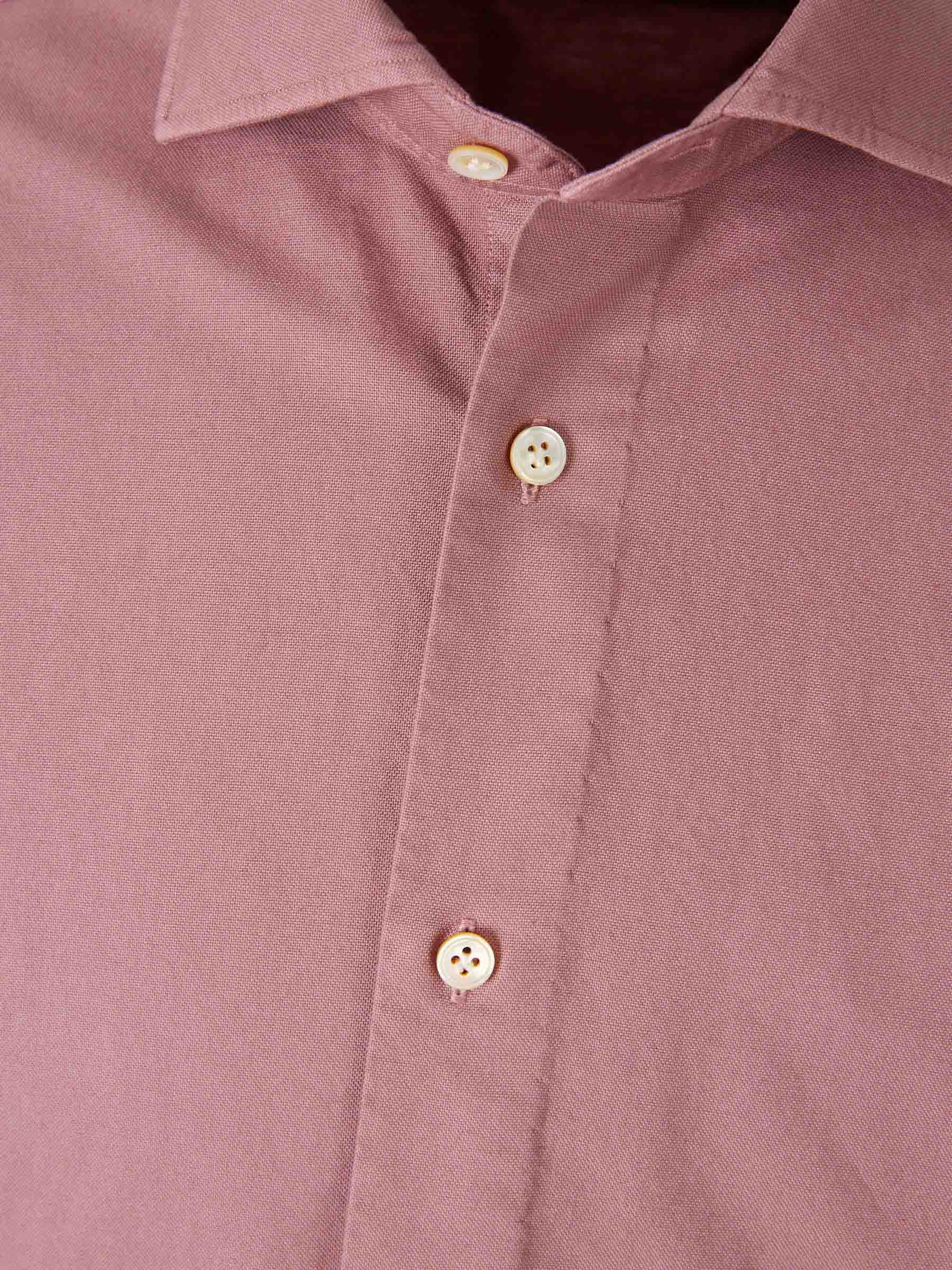 Outlet online Vincenzo di Ruggiero Hombre Camisa de Vestir Lisa color Rosa Envejecido sku 531-006576 02 - Foto 3