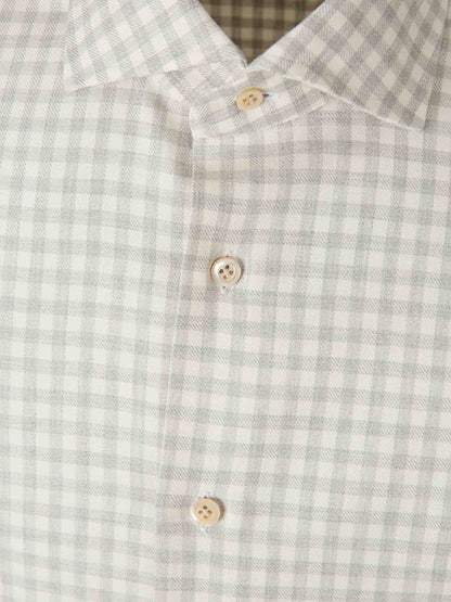 Outlet online Santa Eulalia Hombre Camisa Cuadros Algodón color Gris Claro sku 531-006577 02 - Foto 3