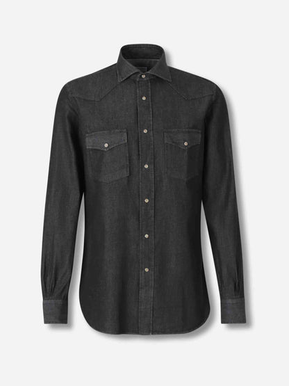 Outlet online Santa Eulalia Hombre Camisa Lisa Western color Azul Denim sku 531-006579 01 - Foto 1