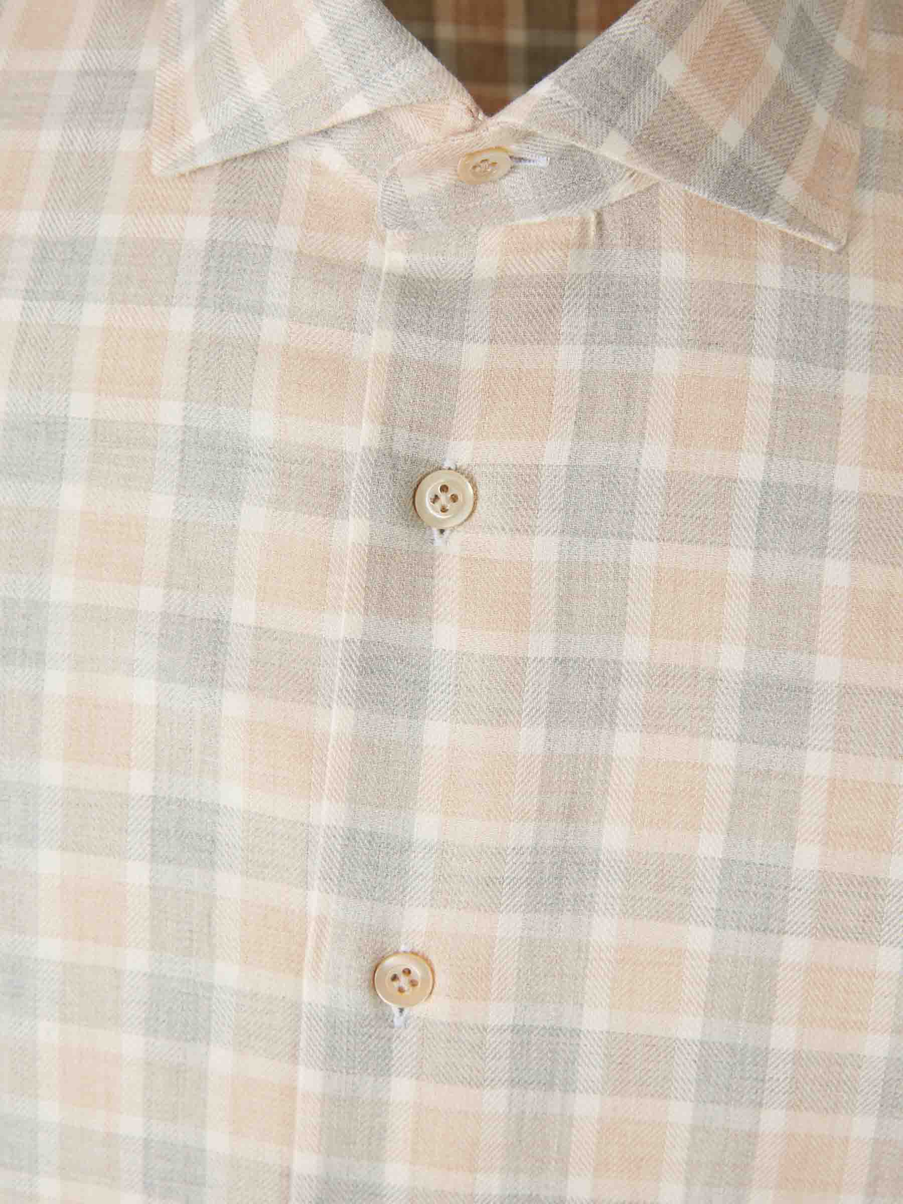 Outlet online Santa Eulalia Hombre Camisa Cuadros Algodón color Beige sku 531-006581 01 - Foto 3