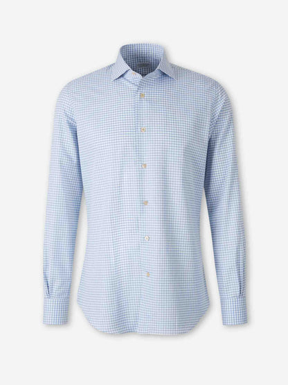 Outlet online Santa Eulalia Hombre Camisa Cuadros Algodón color Azul Celeste sku 531-006582 01 - Foto 1