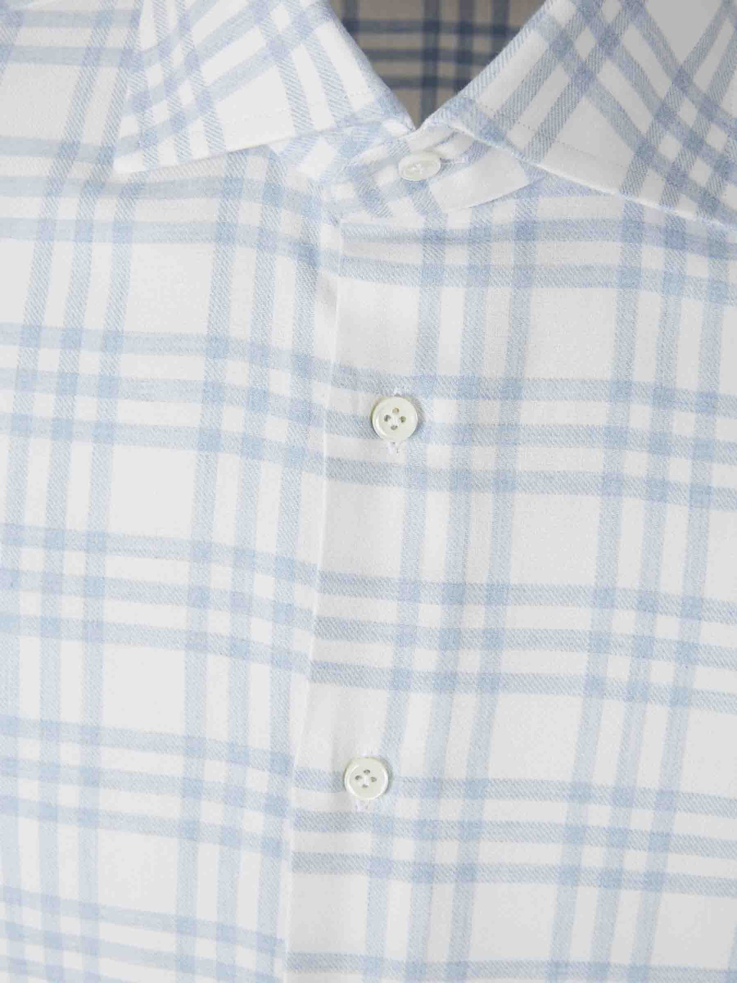Outlet online Santa Eulalia Hombre Camisa Cuadros Algodón color Azul Celeste sku 531-006585 01 - Foto 3