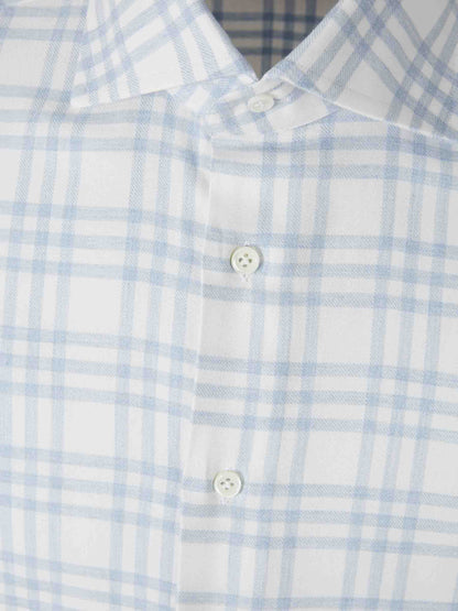 Outlet online Santa Eulalia Hombre Camisa Cuadros Algodón color Azul Celeste sku 531-006585 01 - Foto 3