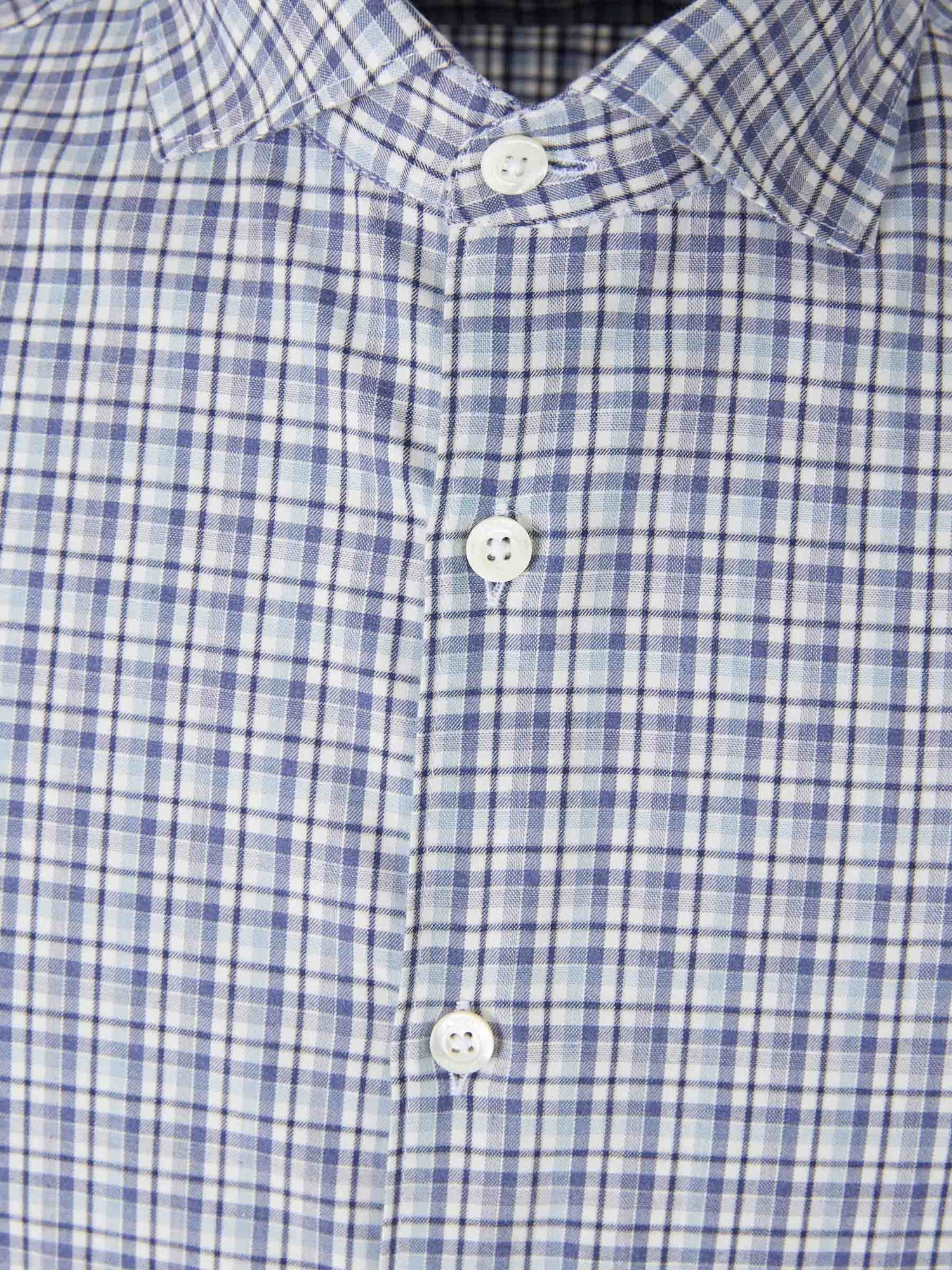 Canali Hombre Barcelona Camisa Motivo Cuadros color Azul sku 531-006602 01 - Foto 3