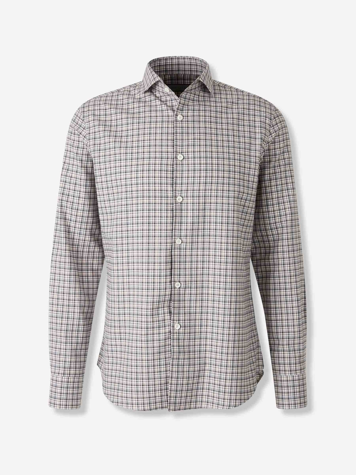 Outlet online Canali Hombre Camisa Motivo Cuadros color Burdeos sku 531-006602 02 - Foto 1
