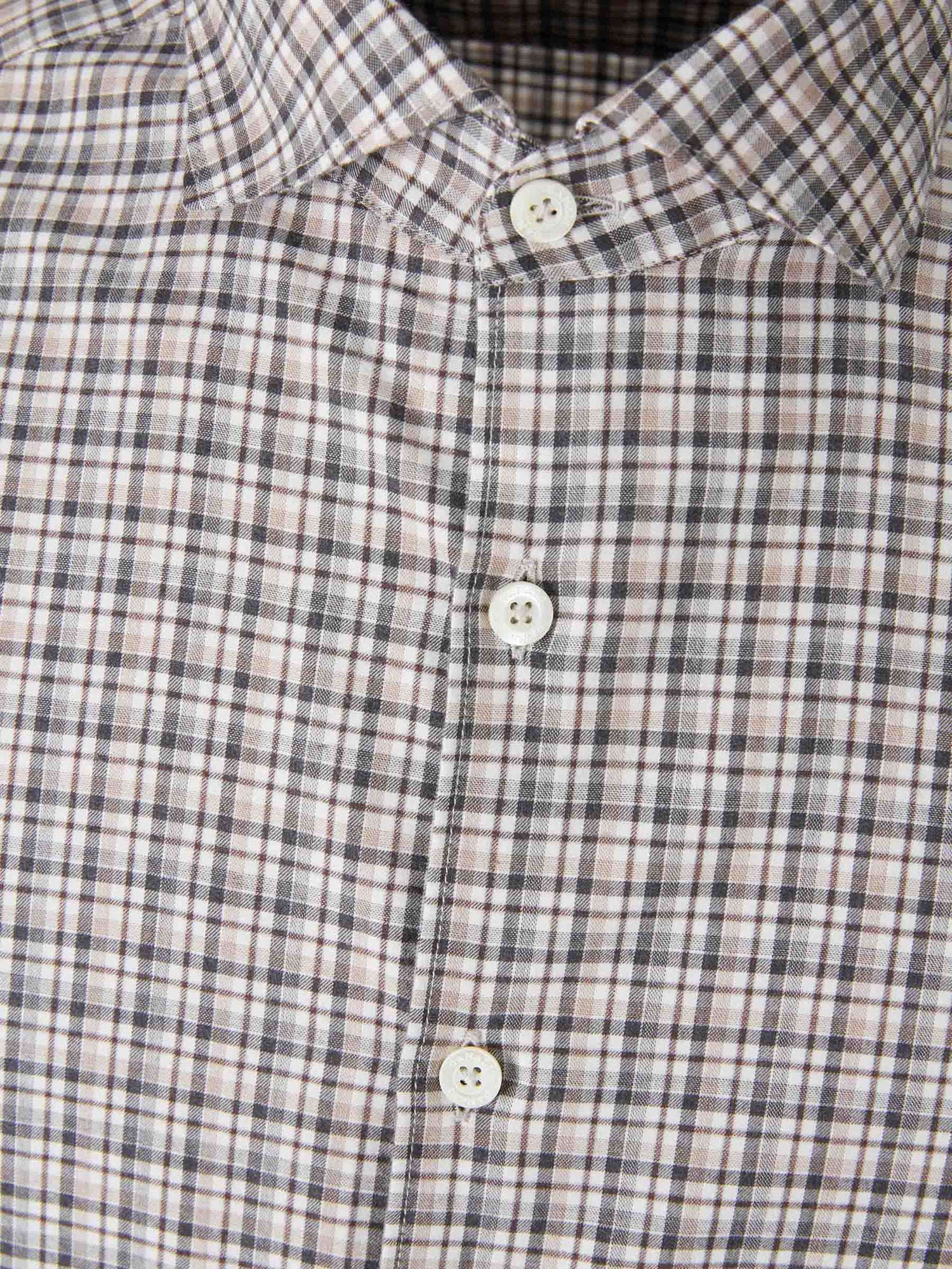 Outlet online Canali Hombre Camisa Motivo Cuadros color Burdeos sku 531-006602 02 - Foto 3