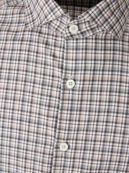 Outlet online Canali Hombre Camisa Motivo Cuadros color Burdeos sku 531-006602 02 - Foto 3