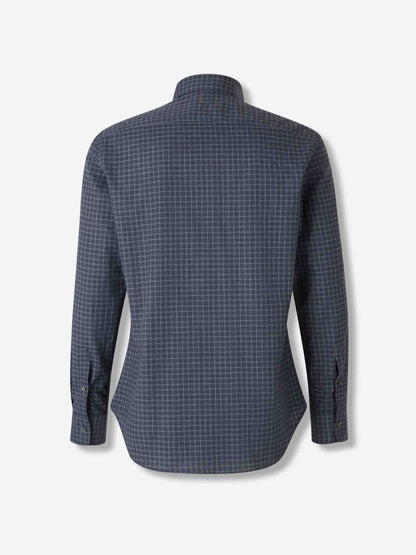 Outlet online Canali Hombre Camisa Motivo Cuadros color Gris Antracita sku 531-006603 01 - Foto 2