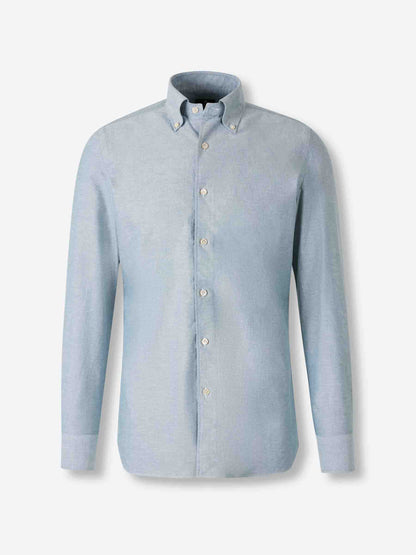 Outlet online Borrelli Hombre Camisa Lisa Algodón color Azul Celeste sku 531-006604 02 - Foto 1