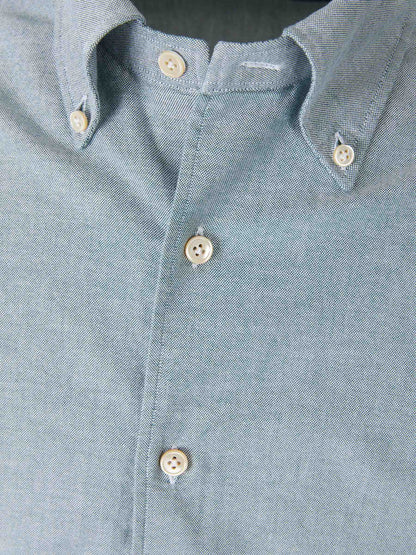 Outlet online Borrelli Hombre Camisa Lisa Algodón color Azul Celeste sku 531-006604 02 - Foto 3