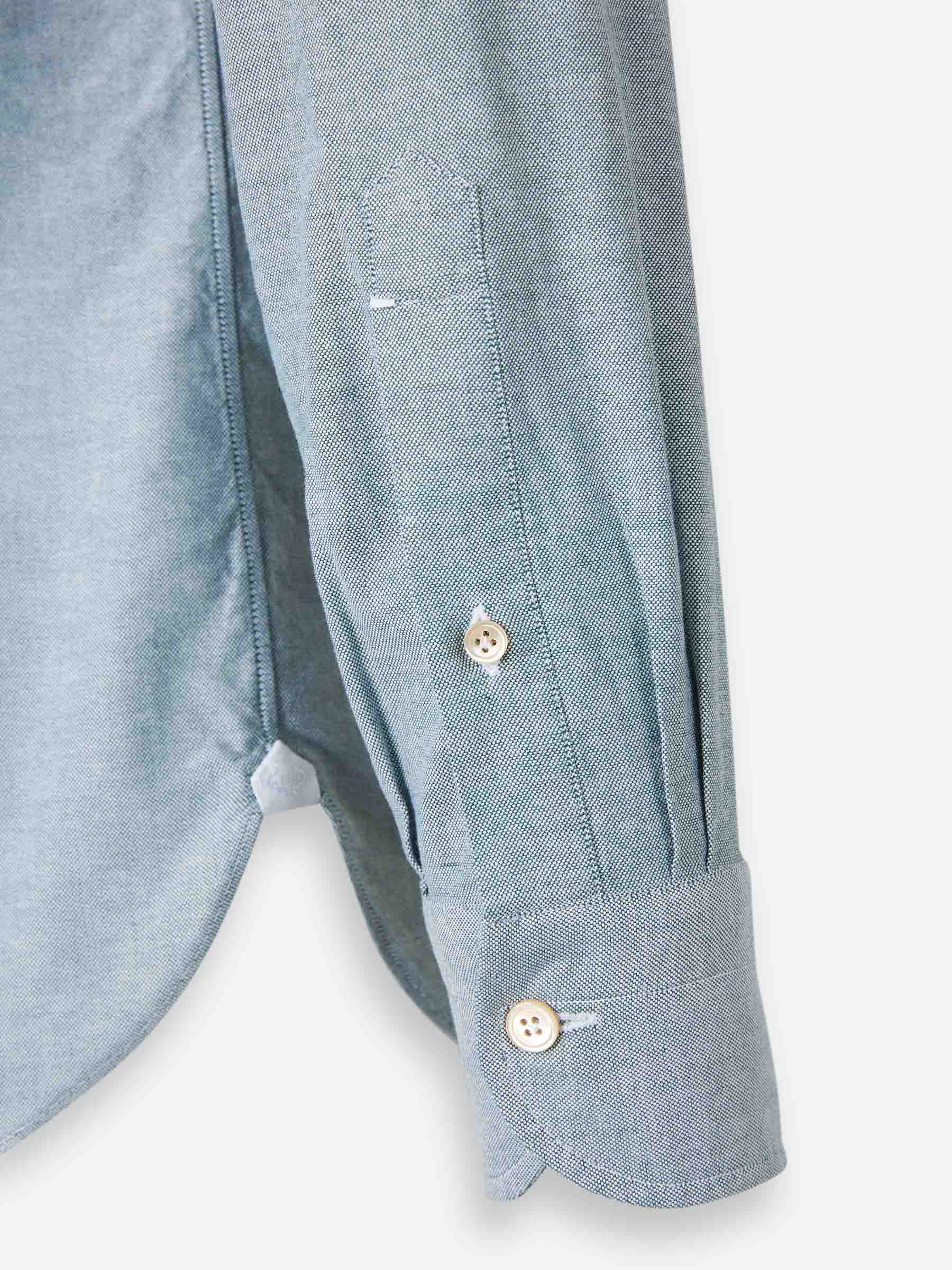 Outlet online Borrelli Hombre Camisa Lisa Algodón color Azul Celeste sku 531-006604 02 - Foto 4
