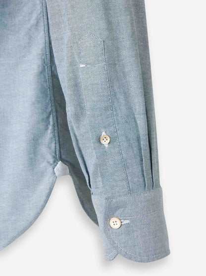 Outlet online Borrelli Hombre Camisa Lisa Algodón color Azul Celeste sku 531-006604 02 - Foto 4