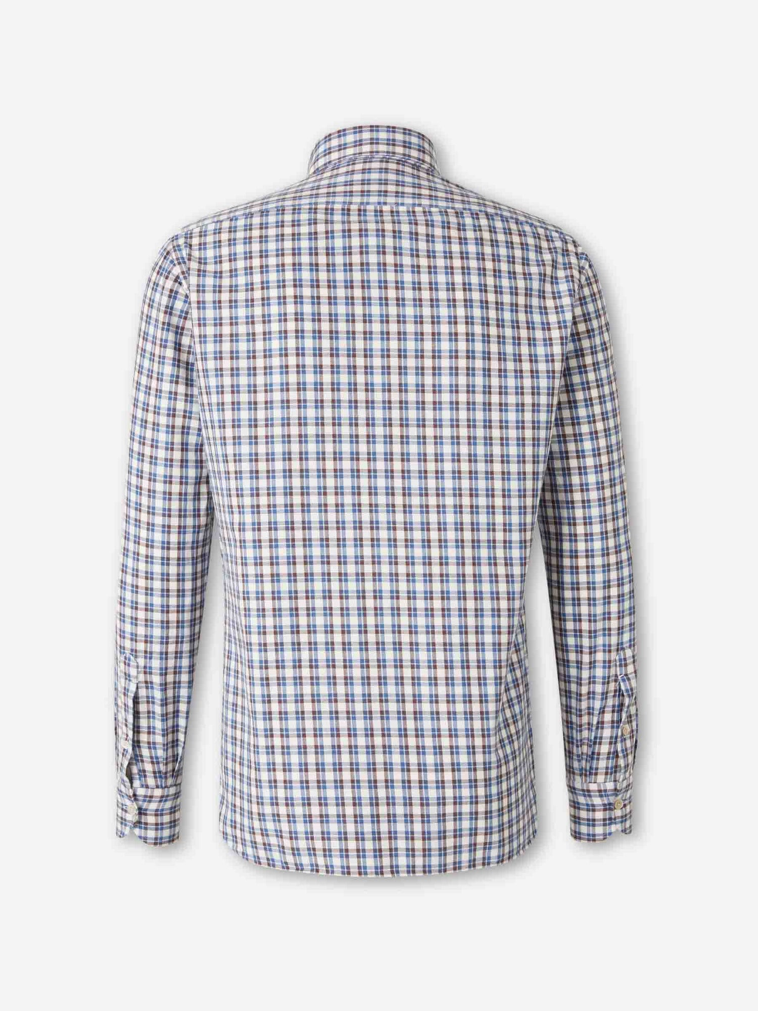 Outlet online Borrelli Hombre Camisa Motivo Cuadros color Azul sku 531-006605 01 - Foto 2