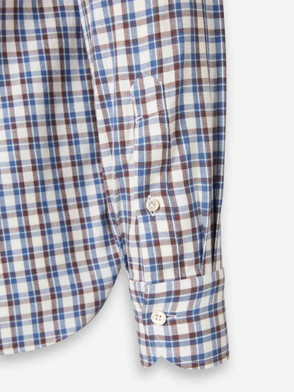 Outlet online Borrelli Hombre Camisa Motivo Cuadros color Azul sku 531-006605 01 - Foto 4