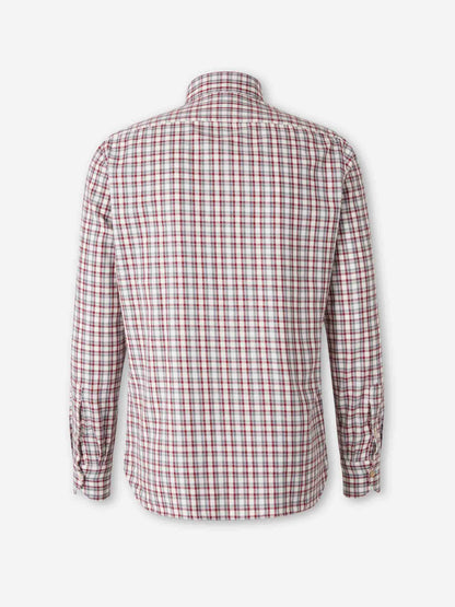 Outlet online Borrelli Hombre Camisa Motivo Cuadros color Crema sku 531-006605 02 - Foto 2