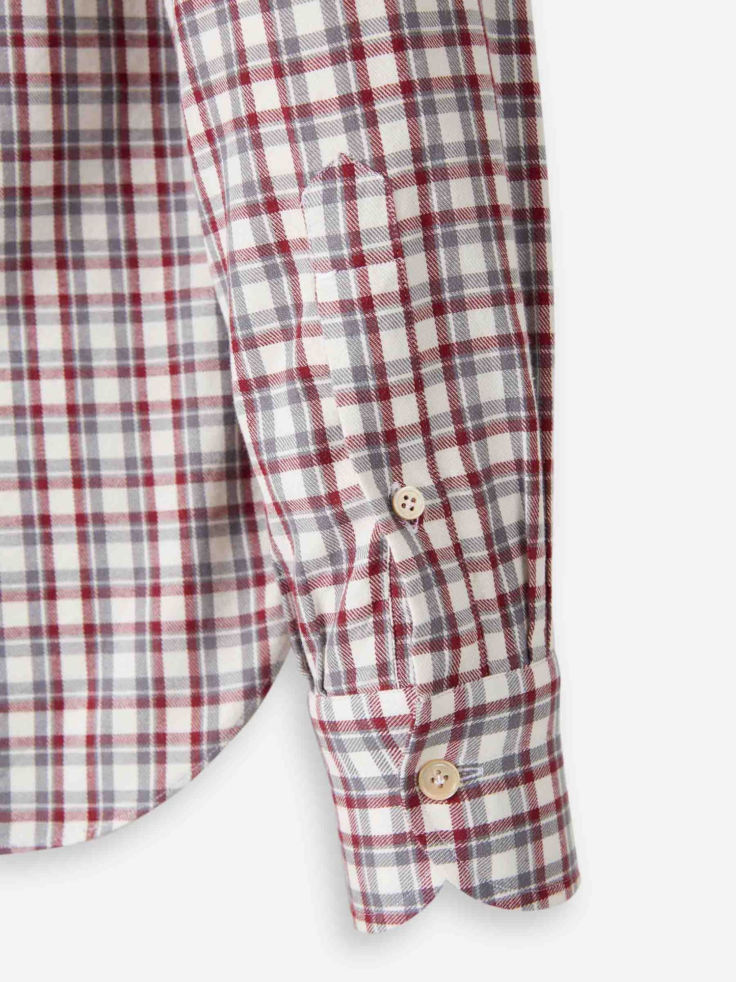 Outlet online Borrelli Hombre Camisa Motivo Cuadros color Crema sku 531-006605 02 - Foto 4