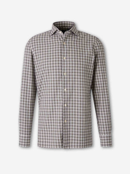 Outlet online Borrelli Hombre Camisa Motivo Cuadros color Burdeos sku 531-006606 01 - Foto 1