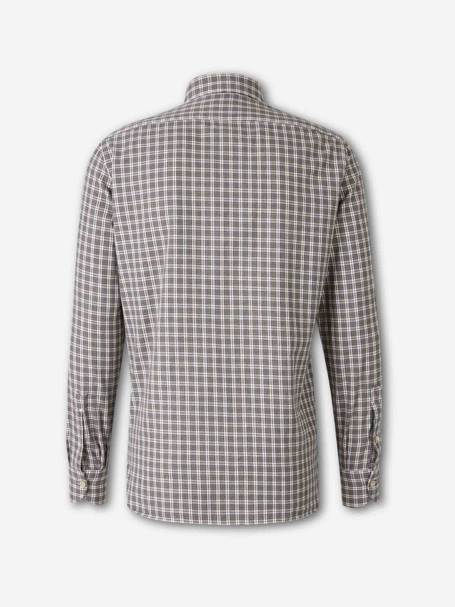 Outlet online Borrelli Hombre Camisa Motivo Cuadros color Burdeos sku 531-006606 01 - Foto 2