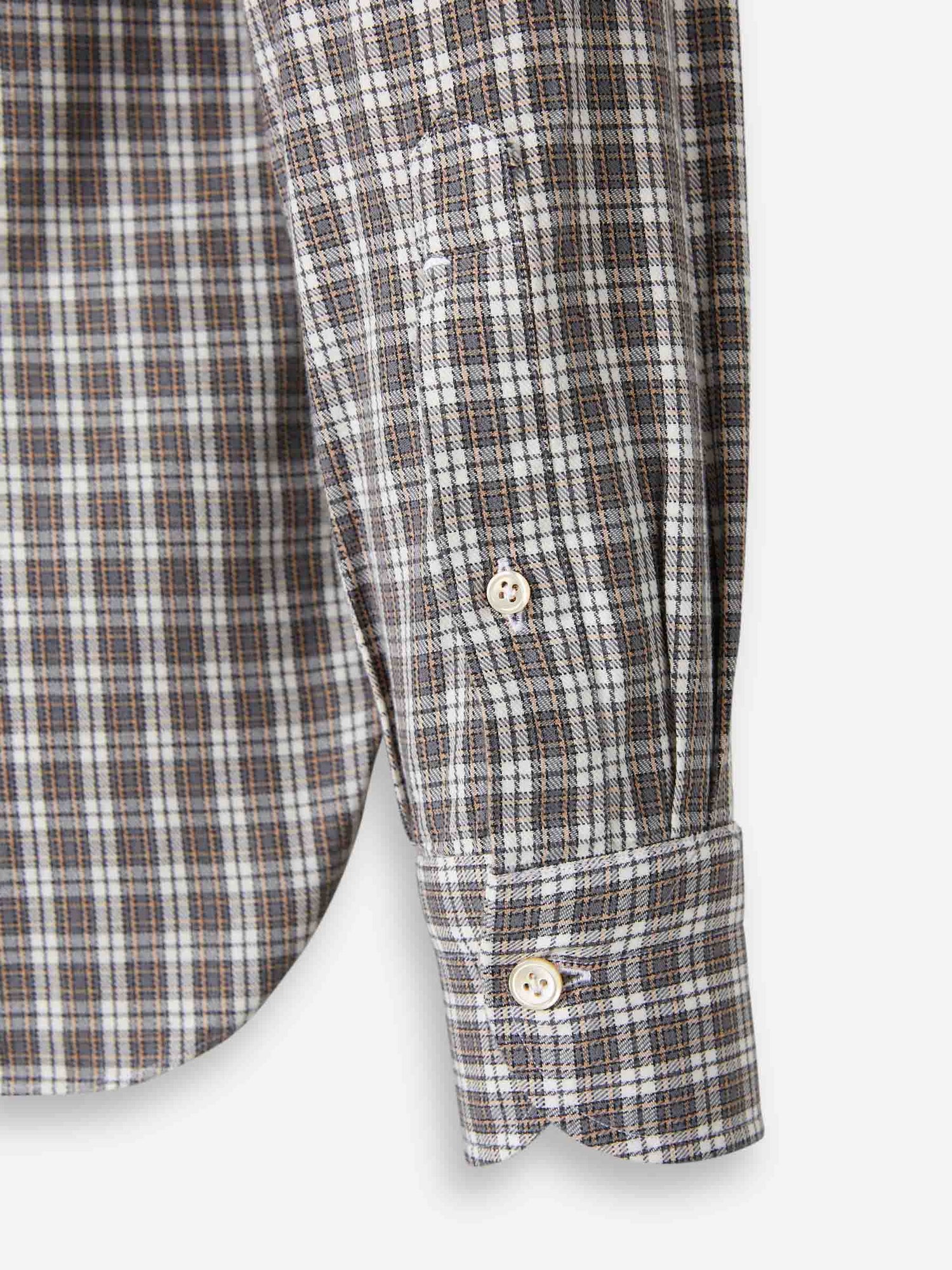 Outlet online Borrelli Hombre Camisa Motivo Cuadros color Burdeos sku 531-006606 01 - Foto 4