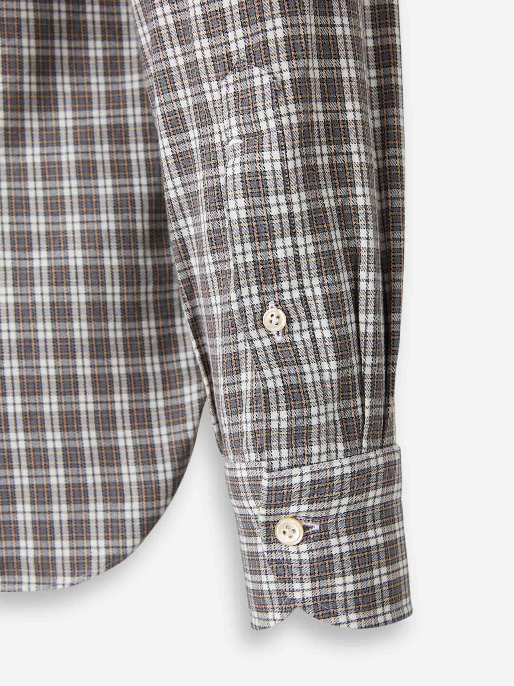 Outlet online Borrelli Hombre Camisa Motivo Cuadros color Burdeos sku 531-006606 01 - Foto 4