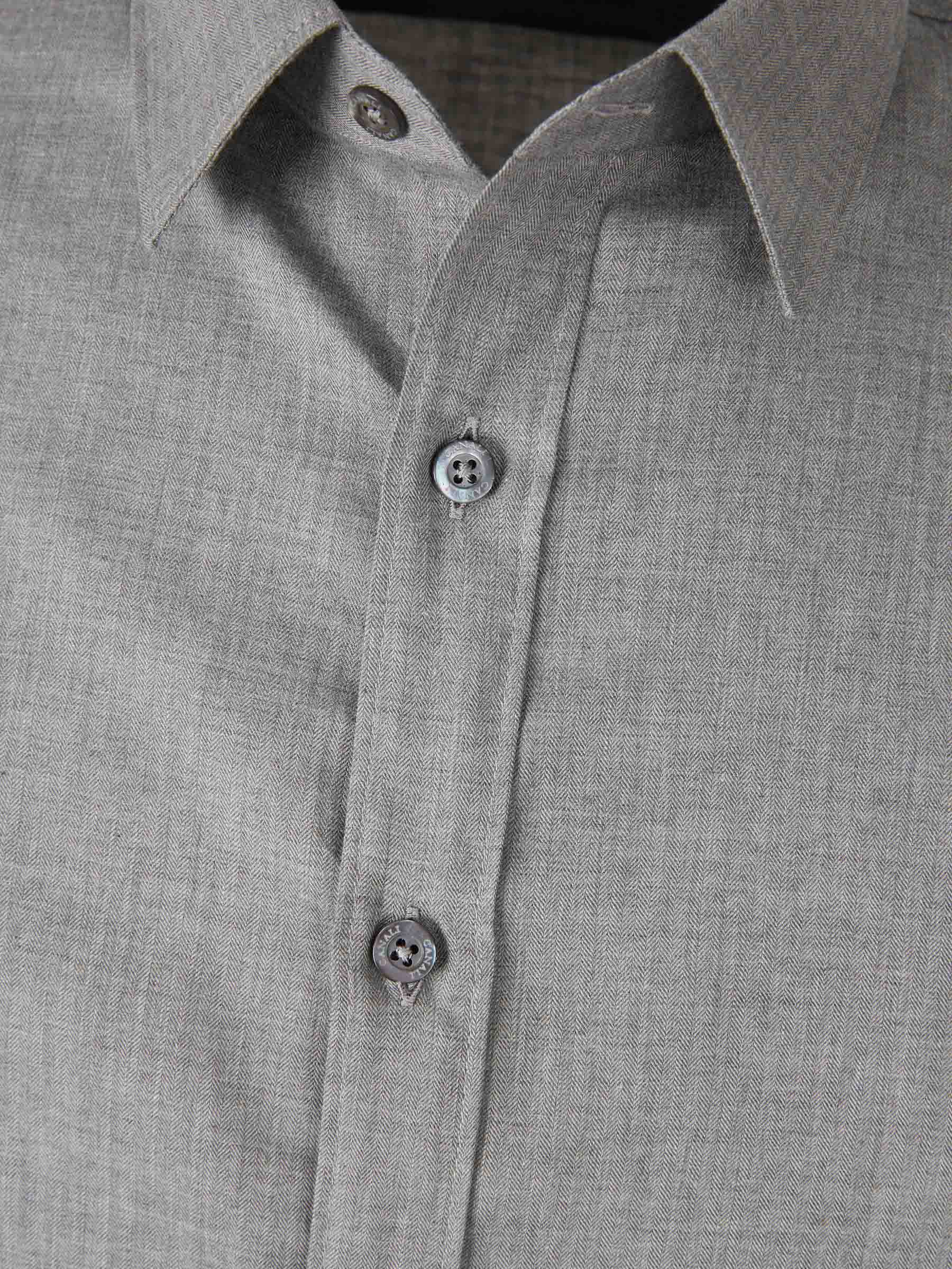 Outlet online Canali Hombre Camisa Casual Algodón color Gris sku 531-006607 01 - Foto 3