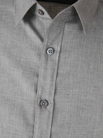 Outlet online Canali Hombre Camisa Casual Algodón color Gris sku 531-006607 01 - Foto 3