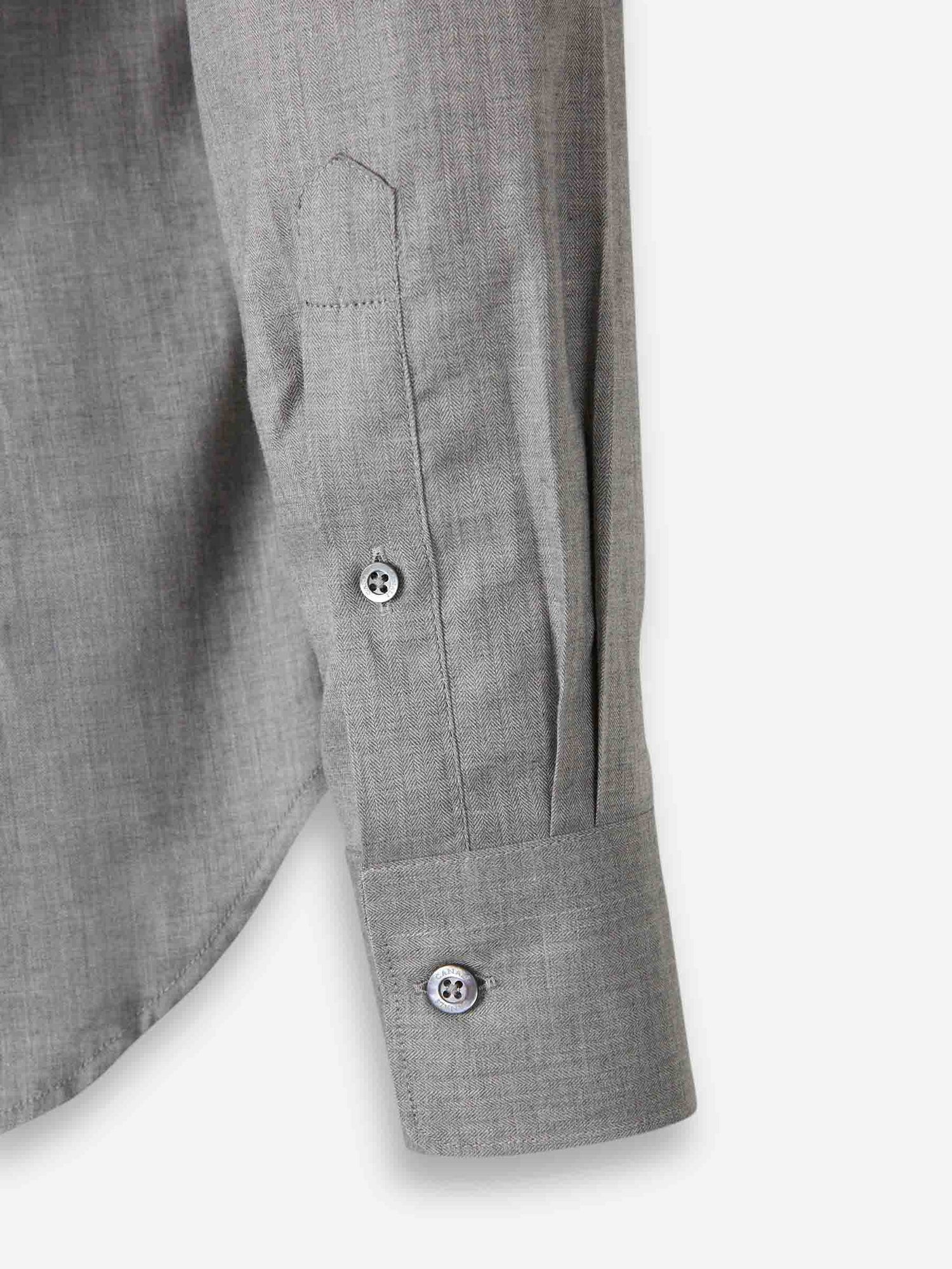 Outlet online Canali Hombre Camisa Casual Algodón color Gris sku 531-006607 01 - Foto 4
