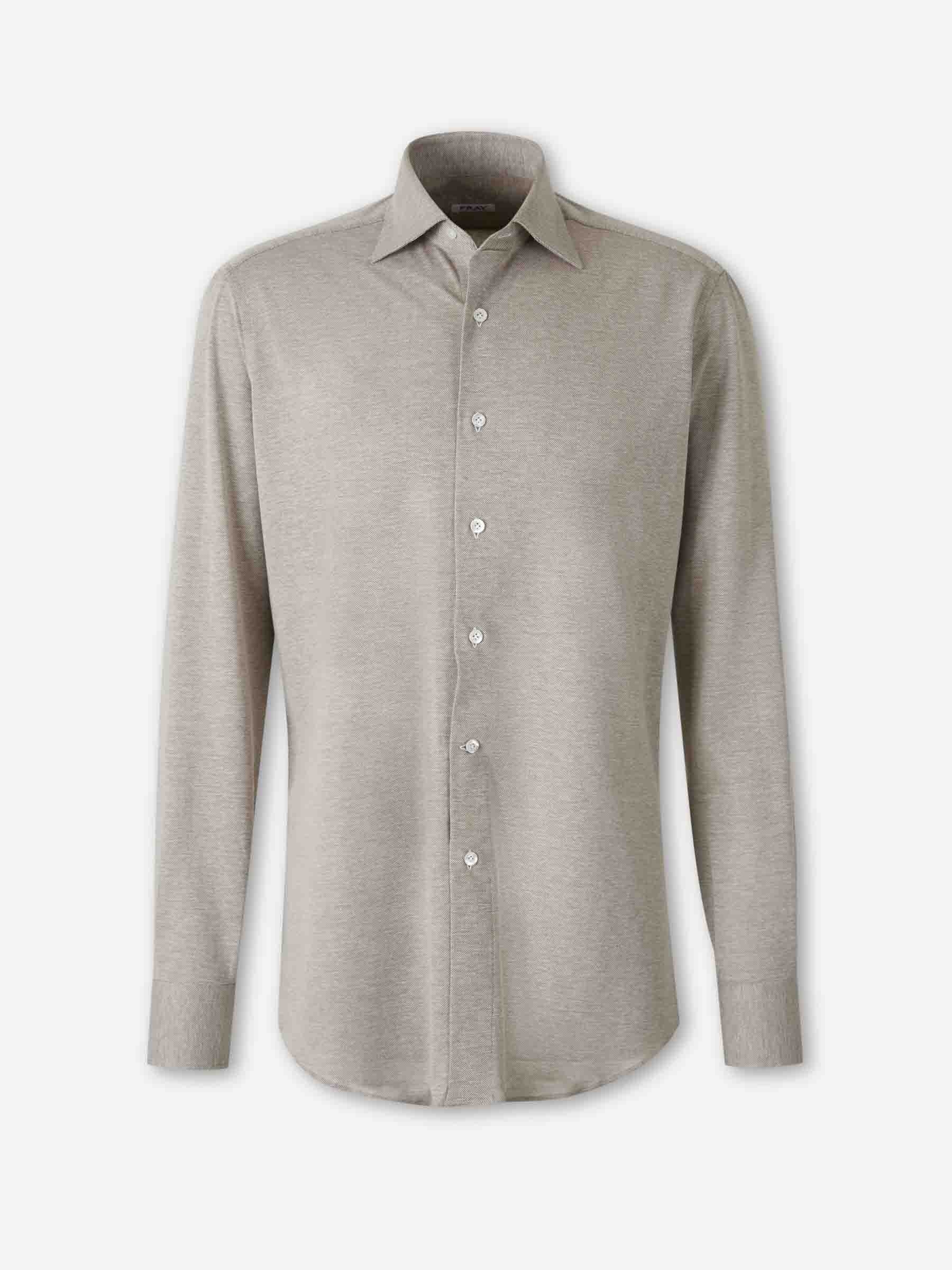 Outlet online Fray Hombre Camisa Gabriel Punto color Taupe sku 531-006608 01 - Foto 1