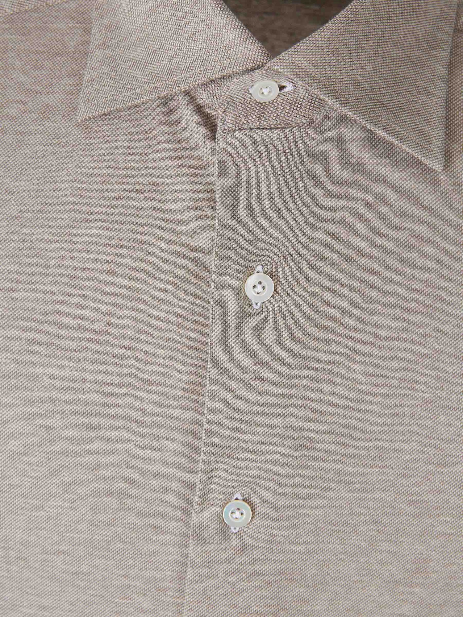 Outlet online Fray Hombre Camisa Gabriel Punto color Taupe sku 531-006608 01 - Foto 3
