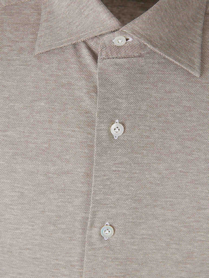 Outlet online Fray Hombre Camisa Gabriel Punto color Taupe sku 531-006608 01 - Foto 3