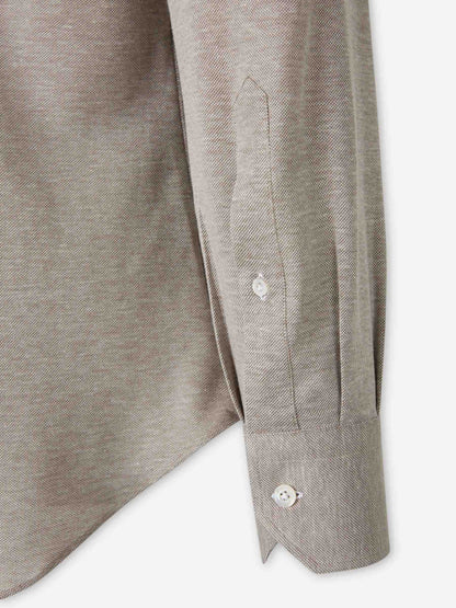 Outlet online Fray Hombre Camisa Gabriel Punto color Taupe sku 531-006608 01 - Foto 4