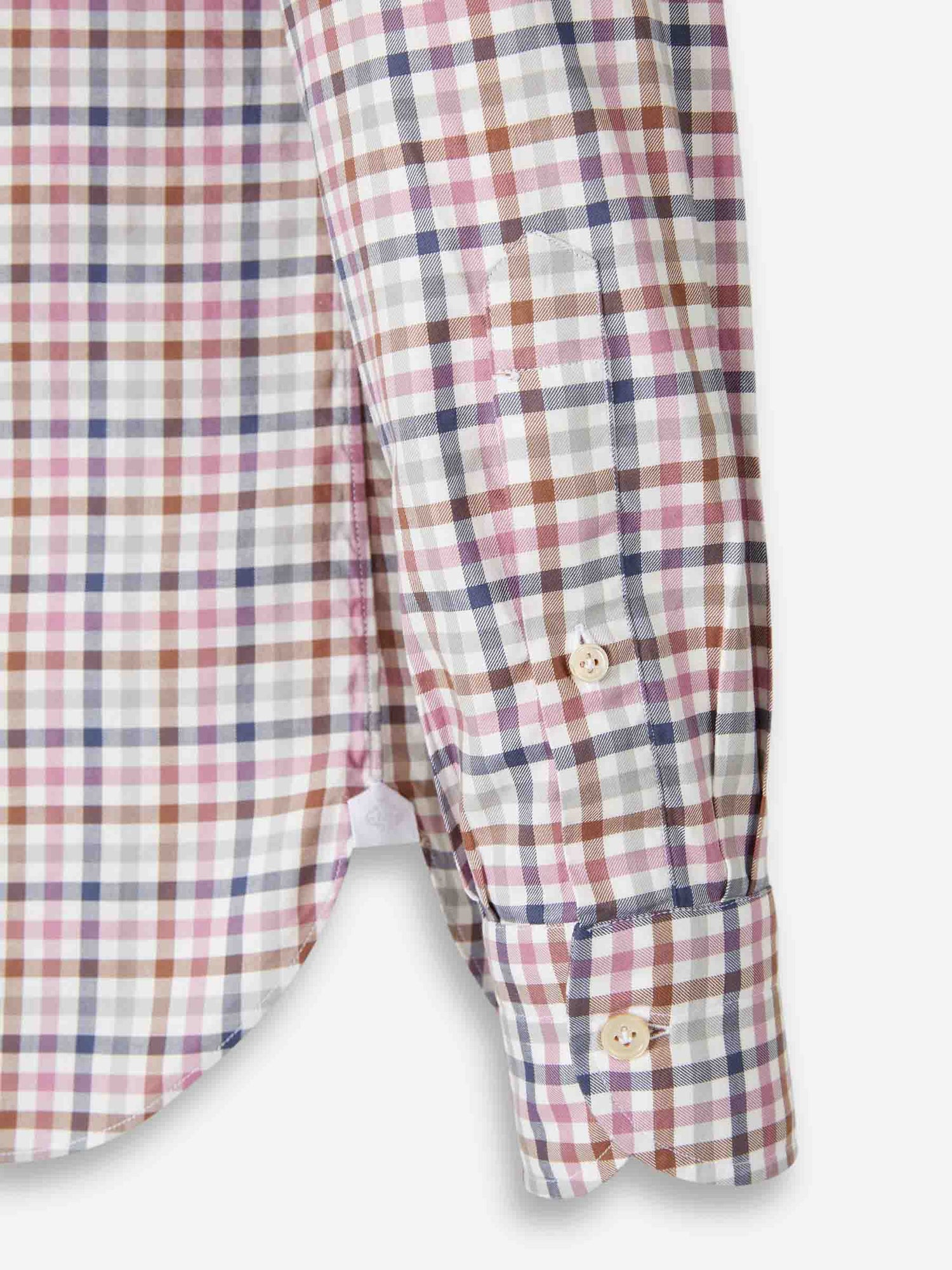 Outlet online Borrelli Hombre Camisa Motivo Cuadros color Violeta sku 531-006610 01 - Foto 4